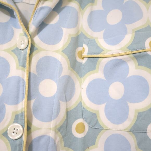 Bed Head PJs Blue Floral Button Front Pajama Top 2X Comfy Retro Mod - Picture 3 of 5